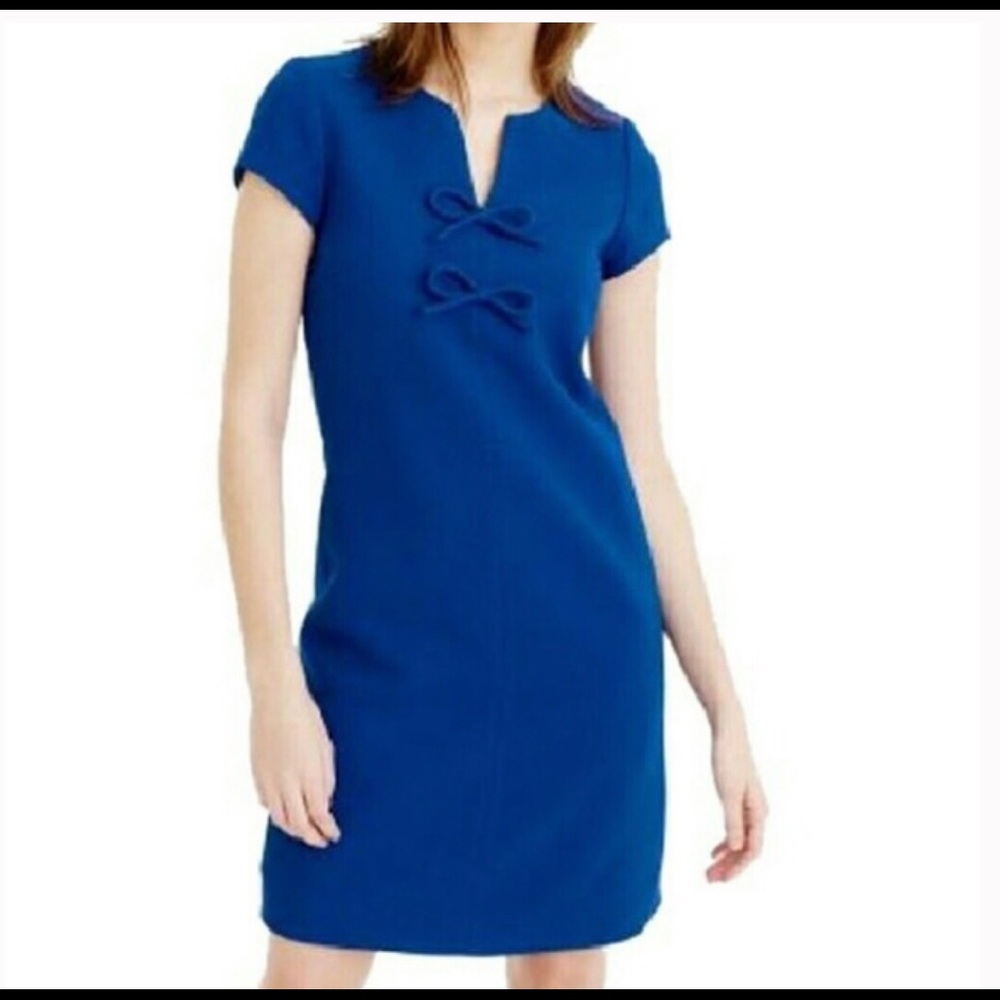 J Crew Presentation Blue Shift Dress size 2
